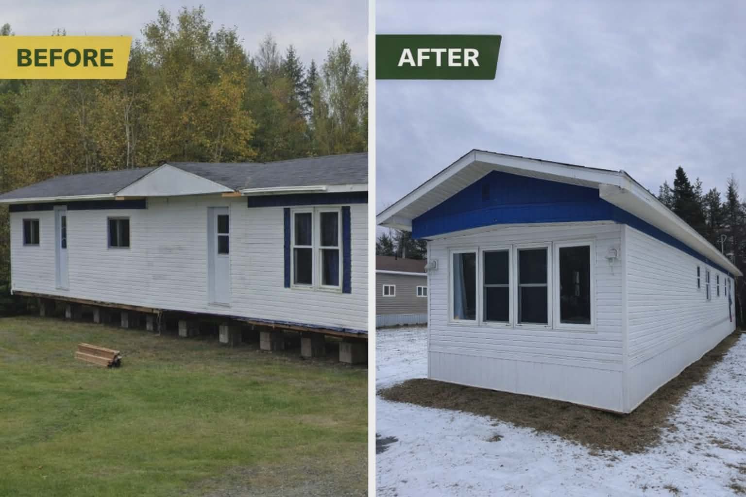 Skirting Replacement — before and after